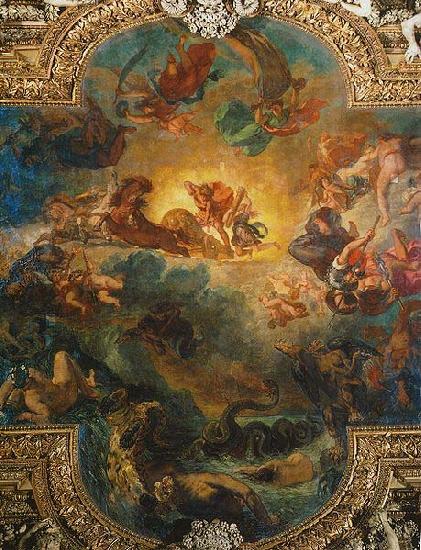 Eugene Delacroix Apollo slaying Python Sweden oil painting art